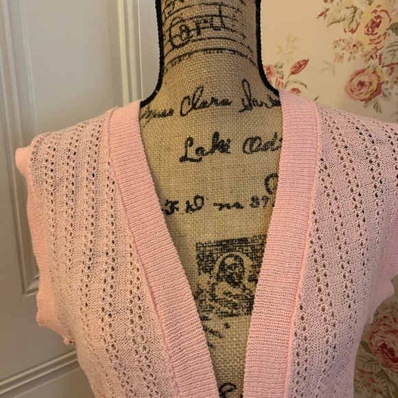 90s Vintage Y2K Pink Cardigan Sweater - Picture 3 of 6